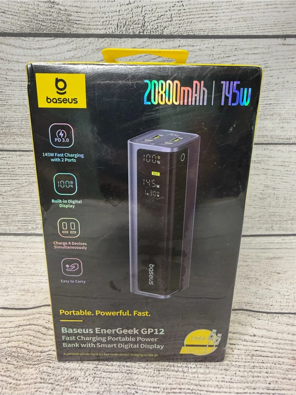 Baseus EnerGeek GP12 20800mAh Fast Charging Power Bank Digital Display New